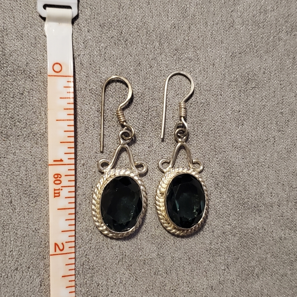 925 Silver Semi-precious Stones Handmade Earrings